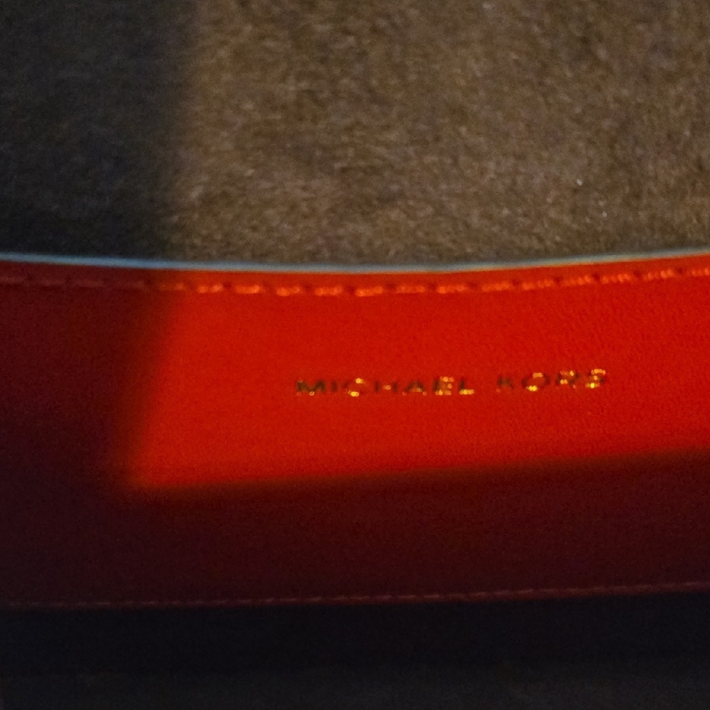NWOT Michael Kors Red Crossbody Bag with Gold Accents - Picture 4 of 6